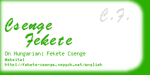 csenge fekete business card